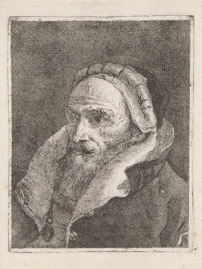 Velho Barbudo com Boné, da Raccolta di Teste (Colecção de Cabeças) de Giovanni Domenico Tiepolo
