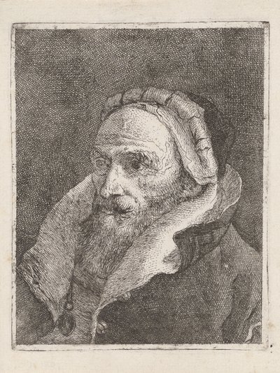 Ancião barbudo com boné, da «Raccolta di Teste» (Coleção de Cabeças) de Giovanni Domenico Tiepolo