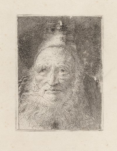 Velho barbudo com chapéu, da Raccolta di Teste (Coleção de cabeças) de Giovanni Domenico Tiepolo