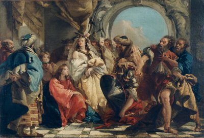 "Cristo e a mulher tomados em Adultério", 1747-1804 de Giovanni Domenico Tiepolo
