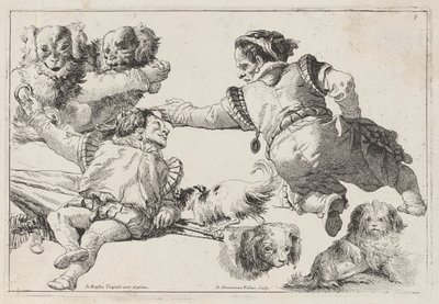 Anões e cães de Giovanni Domenico Tiepolo