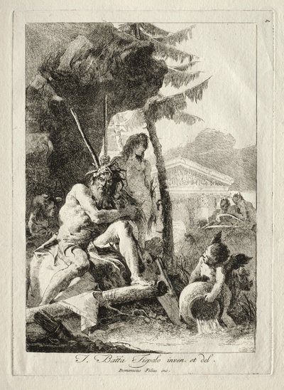 Figuras fluviais. de Giovanni Domenico Tiepolo