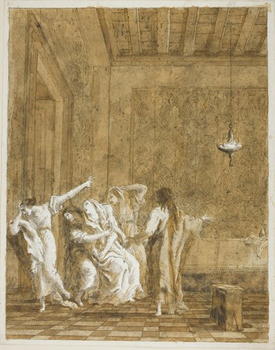 Jesus na casa de Jairo de Giovanni Domenico Tiepolo