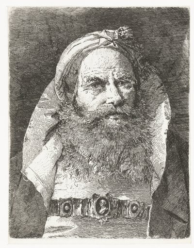 Homem com pequeno turbante
Colecção de cabeças (título da série)
Raccolta di Teste (título da série) de Giovanni Domenico Tiepolo