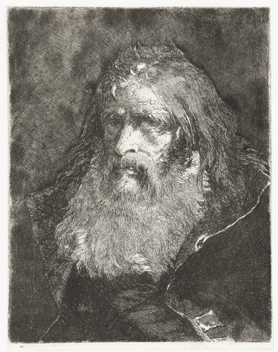 Homem com cabelo comprido e sem arnês
Colecção de cabeças (título da série)
Raccolta di Teste (título da série) de Giovanni Domenico Tiepolo