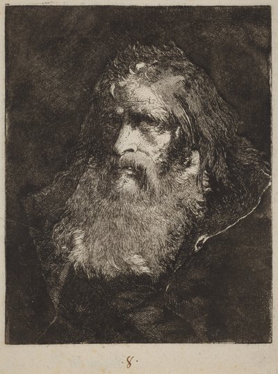Ancião com a cabeça descoberta de Giovanni Domenico Tiepolo