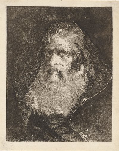 Velho com a cabeça nua, da Raccolta di Teste (Coleção de Cabeças) de Giovanni Domenico Tiepolo