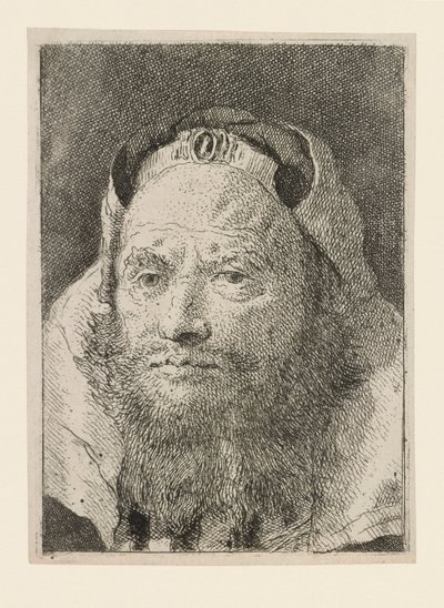 Velho com barba, da Raccolta di Teste (Colecção de Cabeças) de Giovanni Domenico Tiepolo