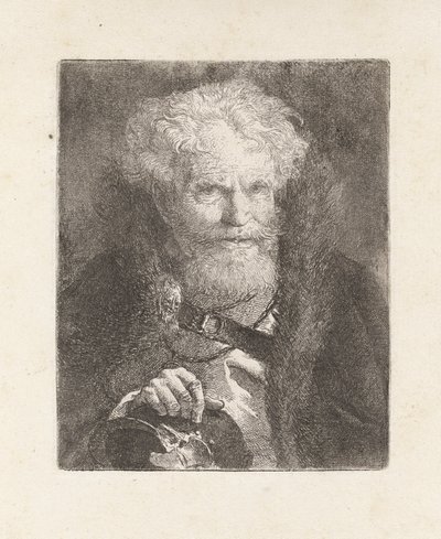 Velho com capacete, da Raccolta di Teste (Colecção de Cabeças) de Giovanni Domenico Tiepolo