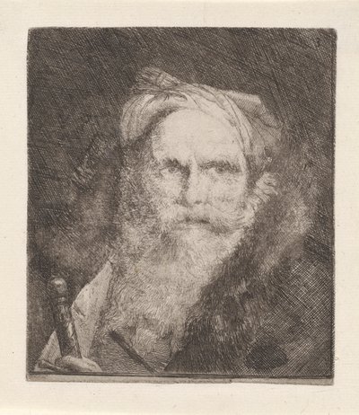 Velho com uma Espada, da Raccolta di Teste (Colecção de Cabeças) de Giovanni Domenico Tiepolo