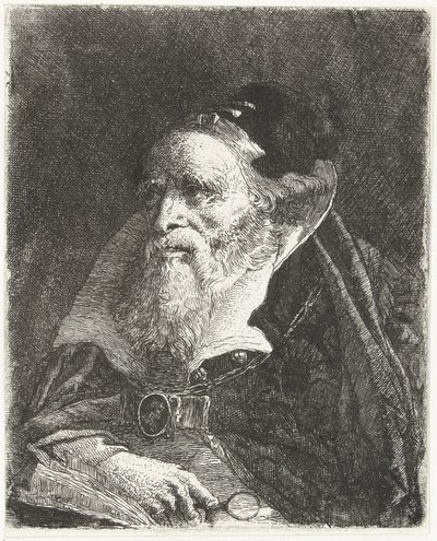 Homem velho com livro e lupa
Colecção de cabeças (título da série)
Raccolta di Teste (título da série) de Giovanni Domenico Tiepolo