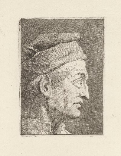 Perfil de um Velho, da Raccolta di Teste (Coleção de Cabeças) de Giovanni Domenico Tiepolo