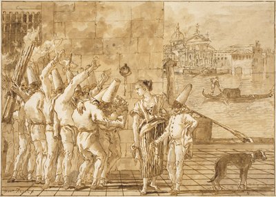 A despedida de Punchinello para Veneza de Giovanni Domenico Tiepolo