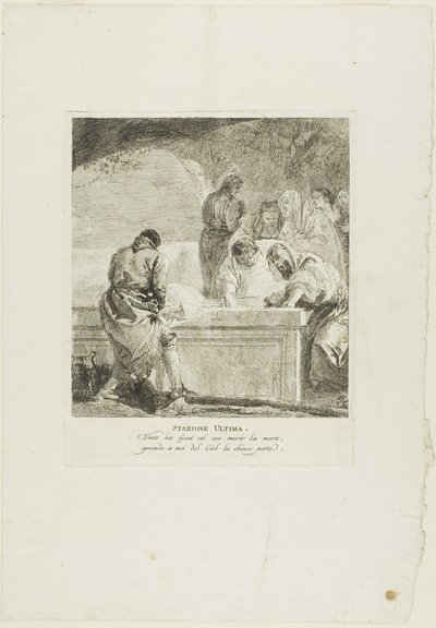 A sepultura, prato catorze da Via-Sacra de Giovanni Domenico Tiepolo