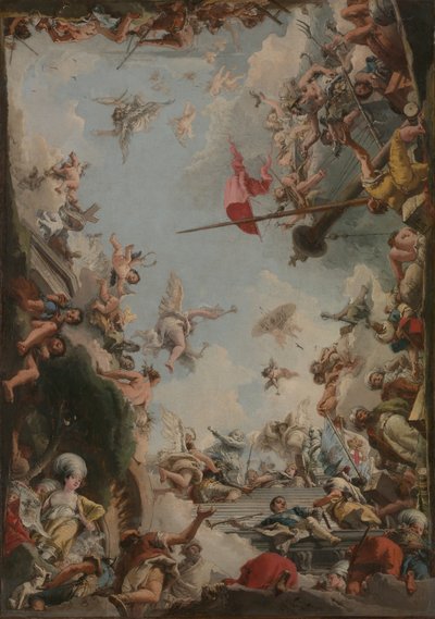 A glorificação da família Giustiniani, 1783. de Giovanni Domenico Tiepolo