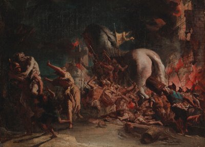 Os Gregos saqueando Troia de Giovanni Domenico Tiepolo