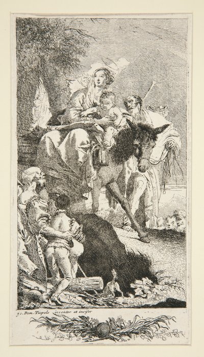 A Sagrada Família com o Mendigo e seu Filho de Giovanni Domenico Tiepolo