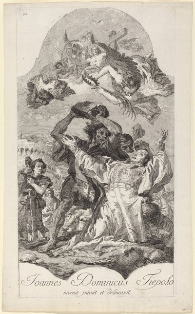 O apedrejamento de Santo Estêvão de Giovanni Domenico Tiepolo