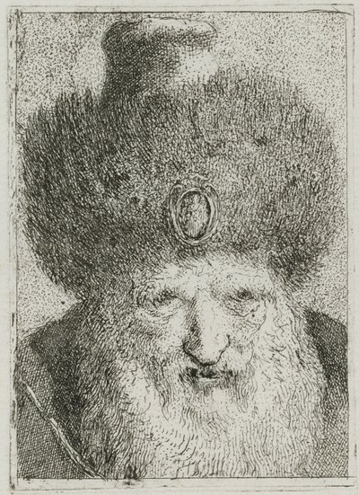 Turco com chapéu de pele, da Raccolta di Teste (Coleção de Cabeças) de Giovanni Domenico Tiepolo