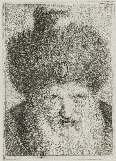 Turco com gorro de pele, da Raccolta di Teste (Colecção de cabeças) de Giovanni Domenico Tiepolo