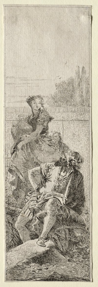 Dois camponeses. de Giovanni Domenico Tiepolo