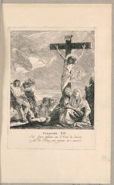 Via crucis - Estação XII, A Crucificação de Giovanni Domenico Tiepolo