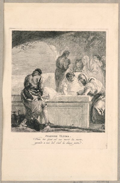 Via crucis - Estação XIV, O Sepultamento de Giovanni Domenico Tiepolo