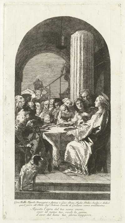 A última Ceia de Giovanni Domenico Tiepolo after Giovanni Battista Tiepolo