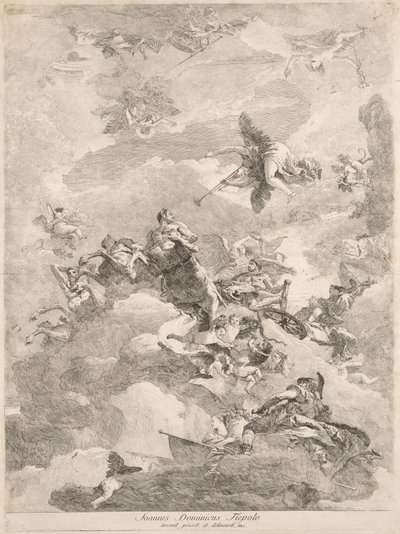 O triunfo de Hércules de Giovanni Domenico Tiepolo after Giovanni Battista Tiepolo