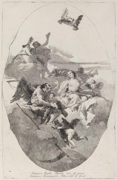 Vênus confiando Cupido ao tempo de Giovanni Domenico Tiepolo after Giovanni Battista Tiepolo