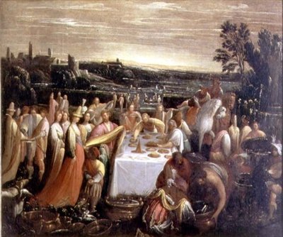 Banquete à beira de um lago, 1610-12 de Giovanni Donducci