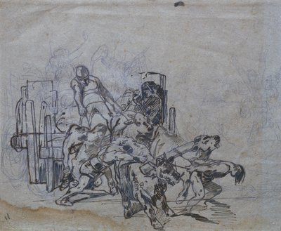 Carrinho com quatro bois de Giovanni Fattori