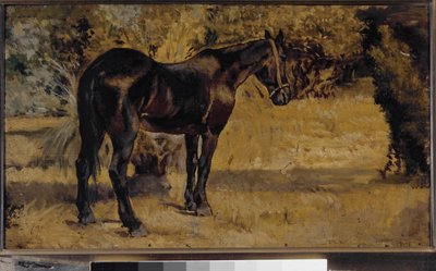 Cavalo escuro (óleo sobre tela de Giovanni Fattori