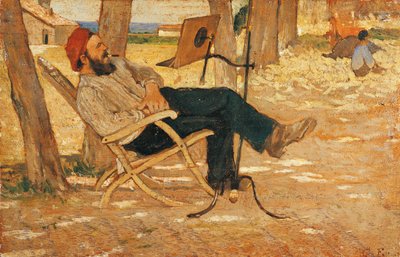 Diego Martelli em Castiglioncello de Giovanni Fattori