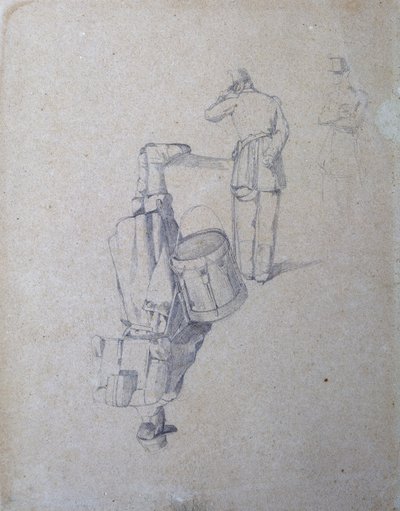 Baterista e dois soldados de Giovanni Fattori