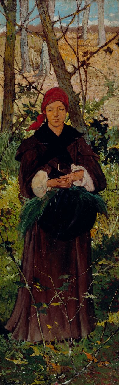 Mulher etrusca, c.1865 (óleo sobre tábua) de Giovanni Fattori