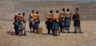 Soldados franceses de 59, c.1859 (óleo sobre tábua) de Giovanni Fattori