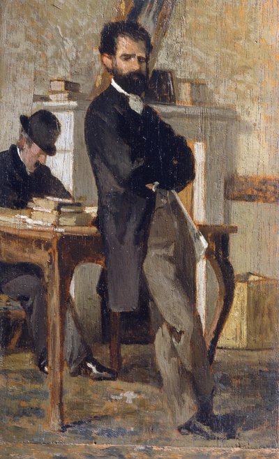 Retrato do advogado Bongiovanni, de Giovanni Fattori (1825-1908), óleo sobre tela, 24x14,4 cm de Giovanni Fattori