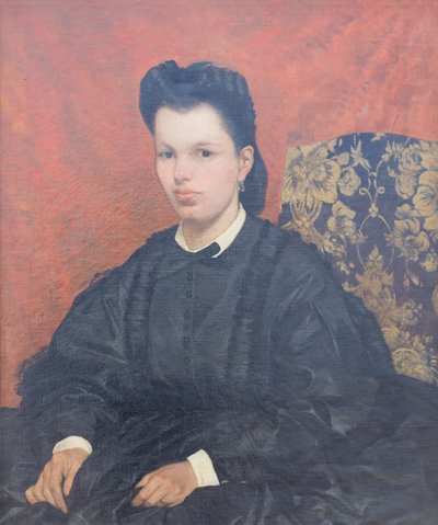Retrato da primeira esposa, c. 1865, Giovanni Fattori (pintura) de Giovanni Fattori