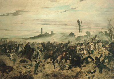 A Batalha de Montebello de Giovanni Fattori