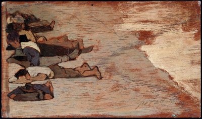 A sesta dos trabalhadores - Pintura de Giovanni Fattori