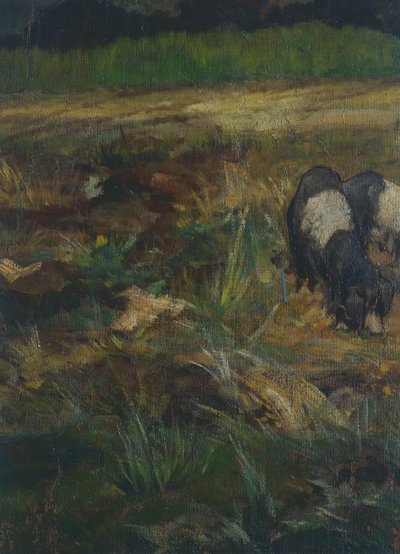 Maremma toscana, detalhe (óleo sobre tela) de Giovanni Fattori