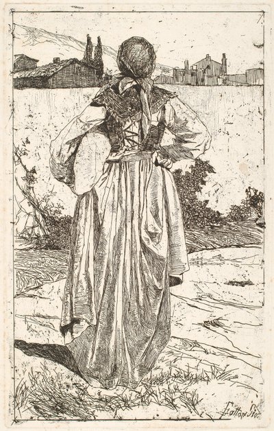 Mulher do Gabbro [Donna al gabbro] de Giovanni Fattori