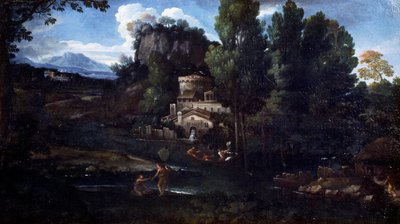 Aldeia (óleo sobre tela) de Giovanni Francesco Grimaldi