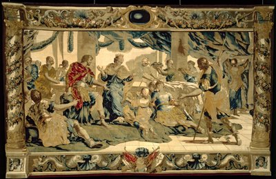 Cupido, disfarçado de filho de Eneias, oferece presentes a Dido de Giovanni Francesco (1610 62) Romanelli