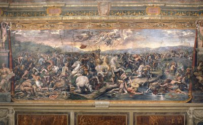 Bataille du pont Milvius - A Batalha da Ponte Milvian - Penni, Gianfrancesco (1496-1528) - 1517-1524 - Fresco - Palácio Apostólico, Vaticano de Giovanni Francesco (c.1488 1528) Penni