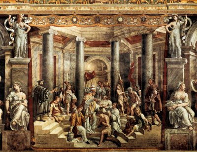 O Batismo de Constantino de Giovanni Francesco (c.1488 1528) Penni