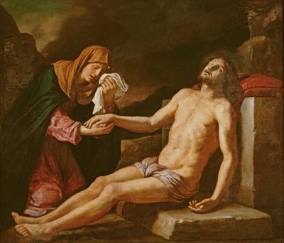 Jesus lamentado pela Virgem de Giovanni Francesco Barbieri
