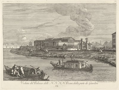 Vista da Villa Pisani, 1730-72. de Giovanni Francesco Costa