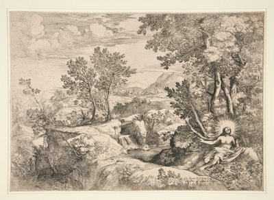 Maria Madalena em uma paisagem de Giovanni Francesco Grimaldi